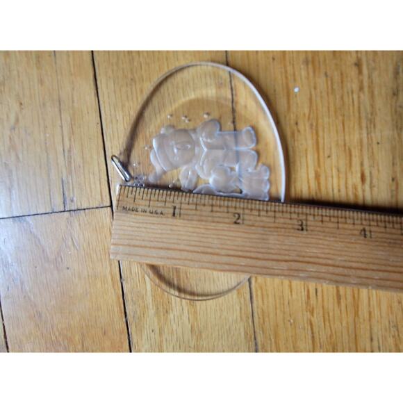 Christmas Treasures Collectors Ornament 1988 Clear Acrylic Bears Season Box - Picture 4 of 4